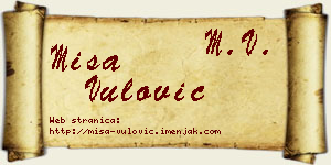 Miša Vulović vizit kartica